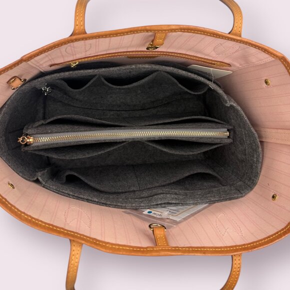 Louis Vuitton Damier Azur Neverfull MM with Pink Ballerine - Picture 8 of 8